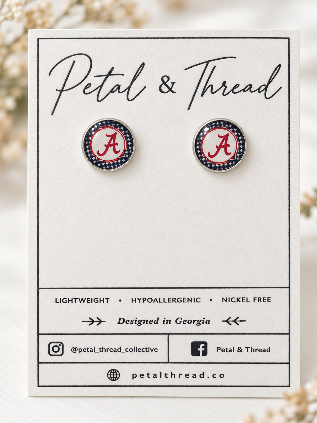 Alabama A Collegiate Stud Earrings