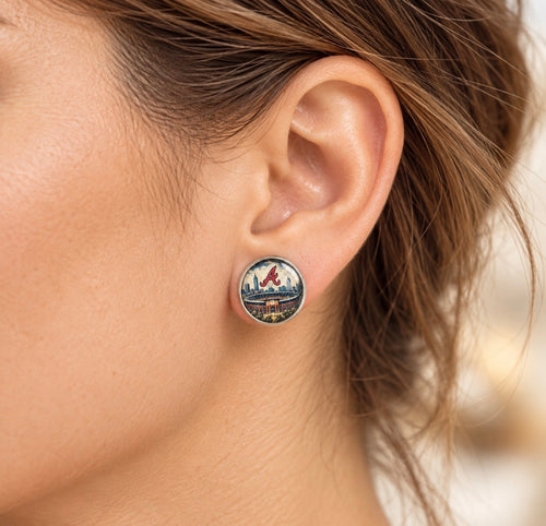 Atlanta Braves Stadium Skyline Stud Earrings