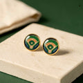 Baseball Diamond 12mm 18k gold plated studs