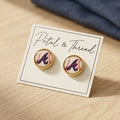 Braves Baseball inspired 12mm 18k gold plated studs