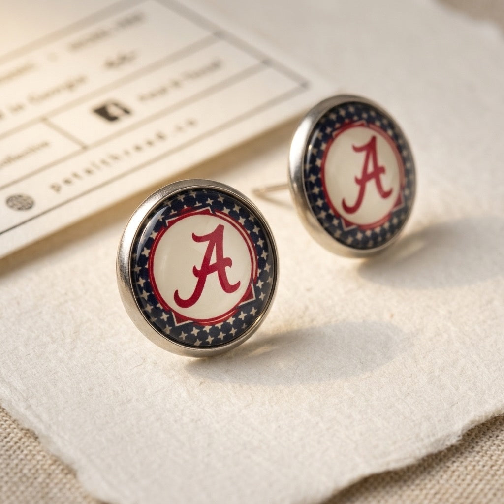 Alabama A Collegiate Stud Earrings