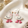 Blush Goose Dangle Earrings – Lightweight, Hypoallergenic & Nickel Free