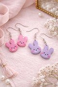 Pastel Bunny Earrings | Cute Easter Bunny Dangle Earrings