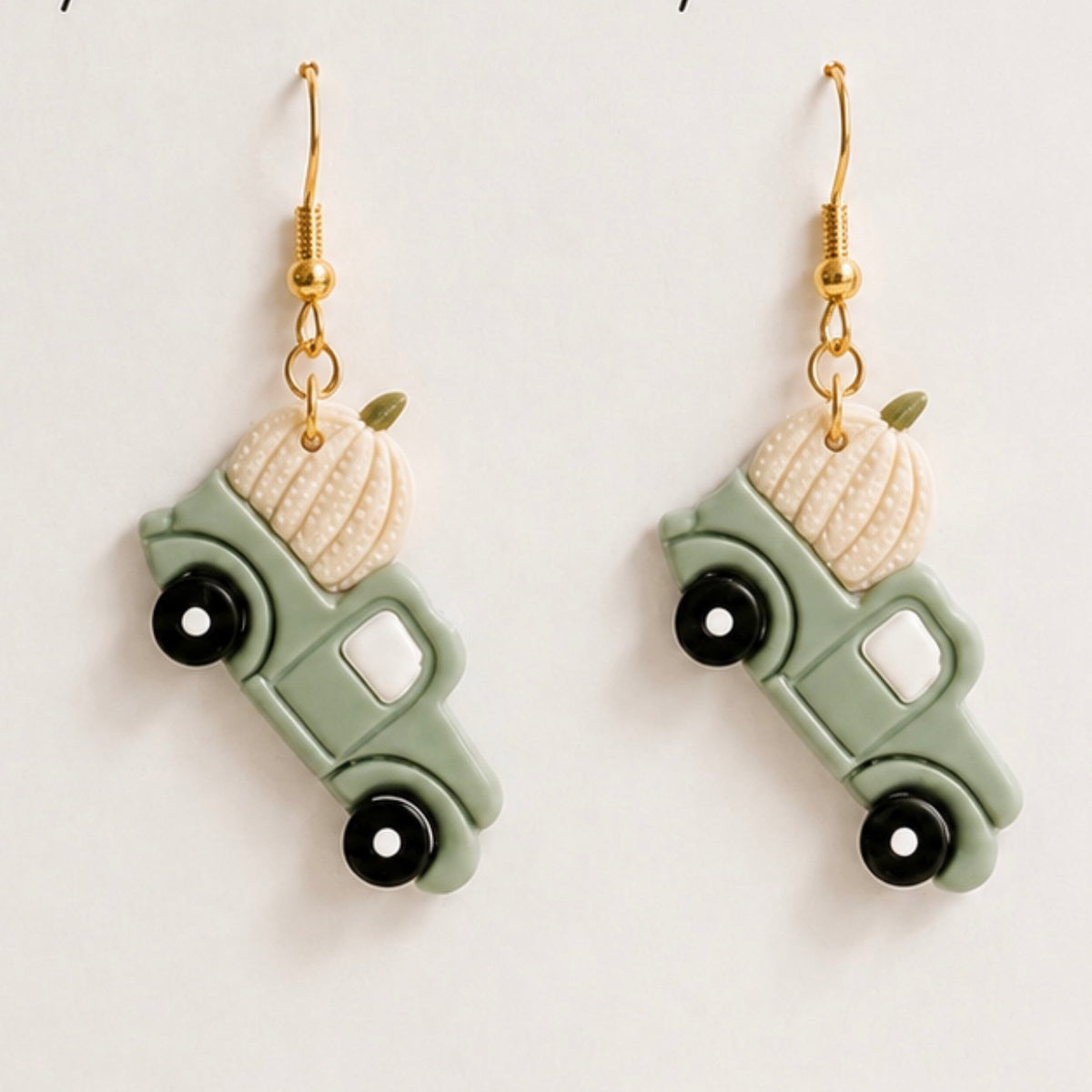 Olive green pumpkin truck dangle