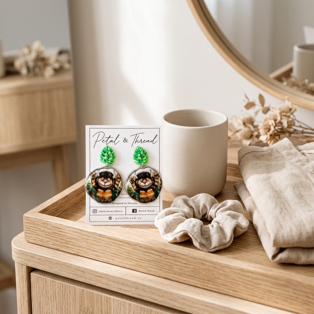 Monstera Max Statement Earrings