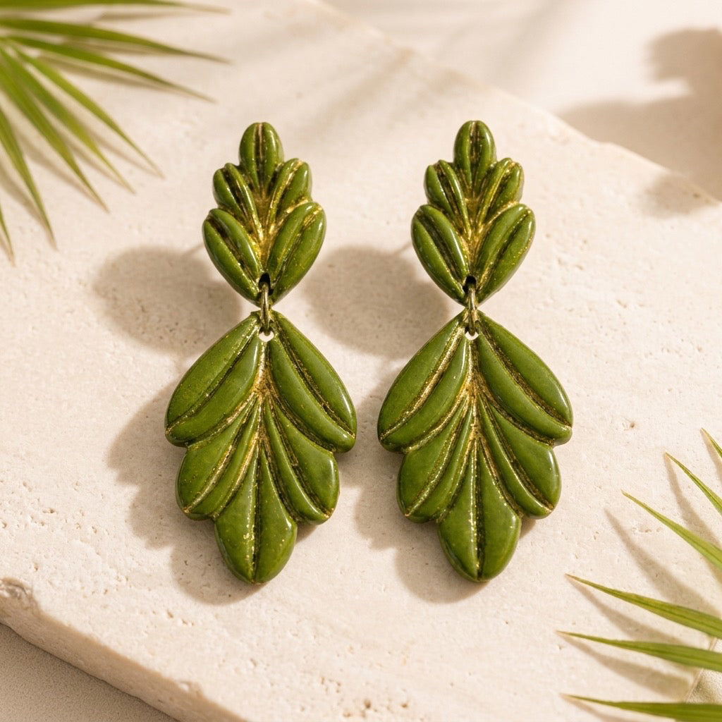 Olive Grove Statement Dangles