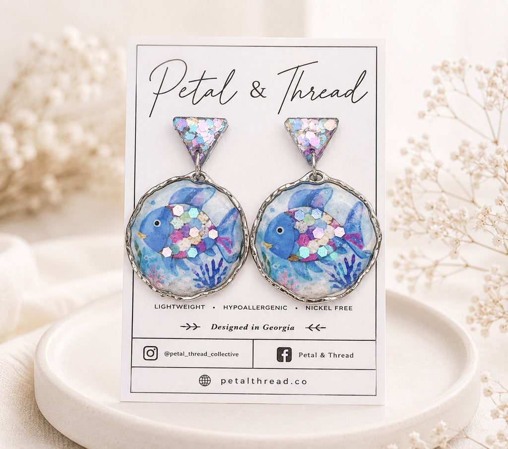 Shimmering Storybook Fish Earrings
