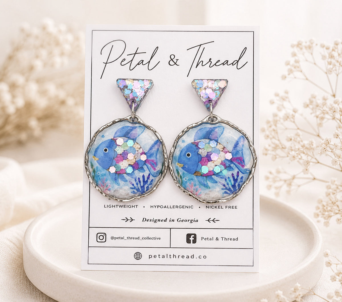 Shimmering Storybook Fish Earrings