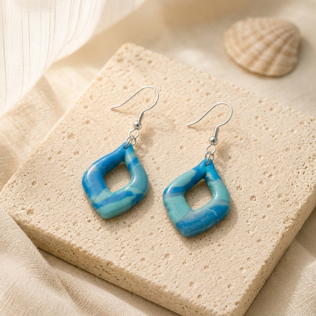 Ocean Current Diamond Dangles