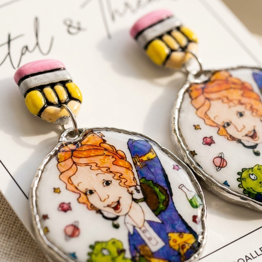 Magic School Bus Statement Earrings