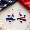 Patriotic Pinwheel Dangle Earrings