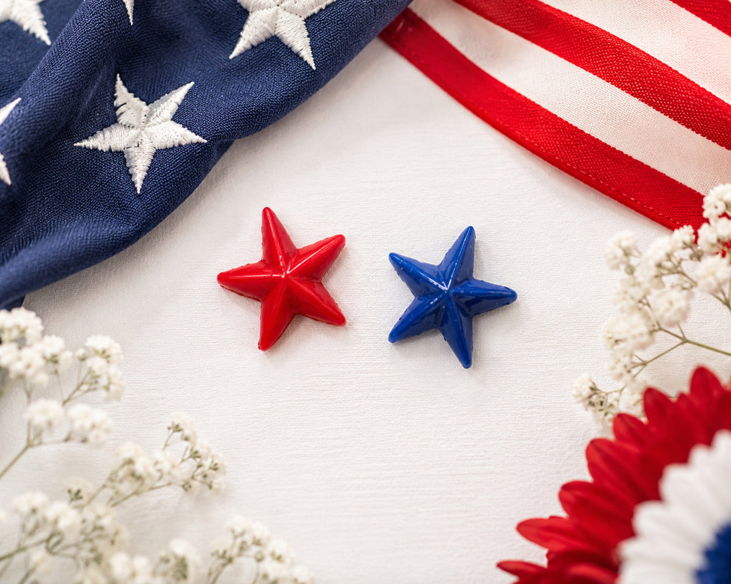 Patriotic Star Stud Earrings