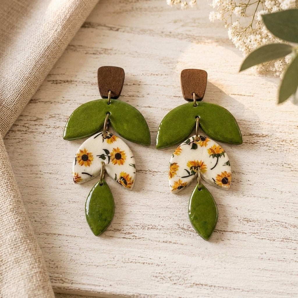Sunflower Meadow Statement Dangles
