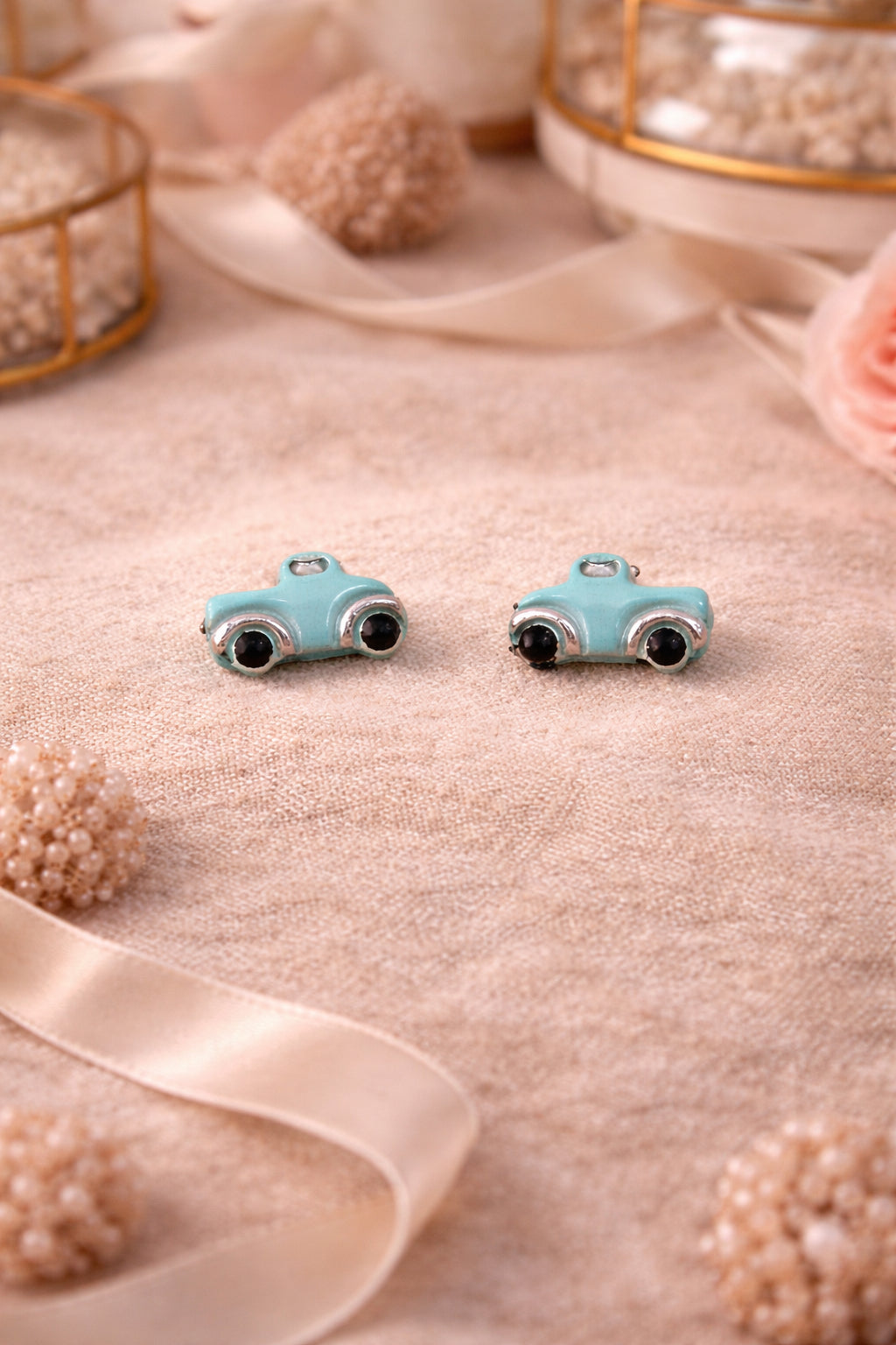 Turquoise Truck Stud Earrings | Lightweight Hypoallergenic Nickel Free