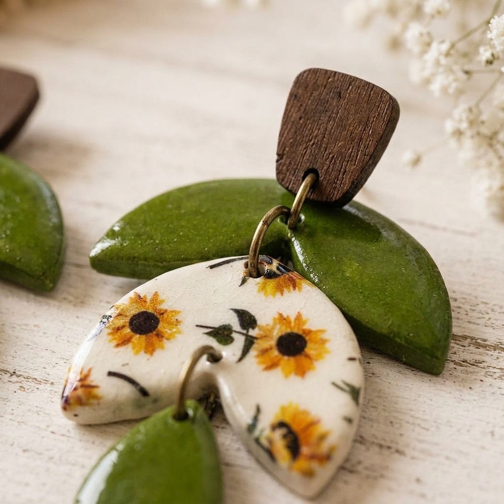 Sunflower Meadow Statement Dangles