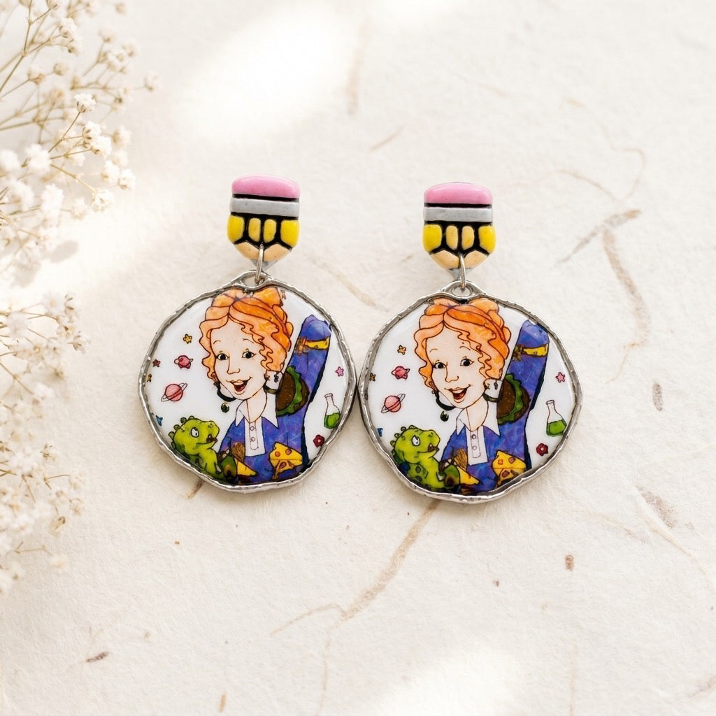 Magic School Bus Statement Earrings
