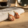 Terracotta Daisy Gourd Dangle Earrings