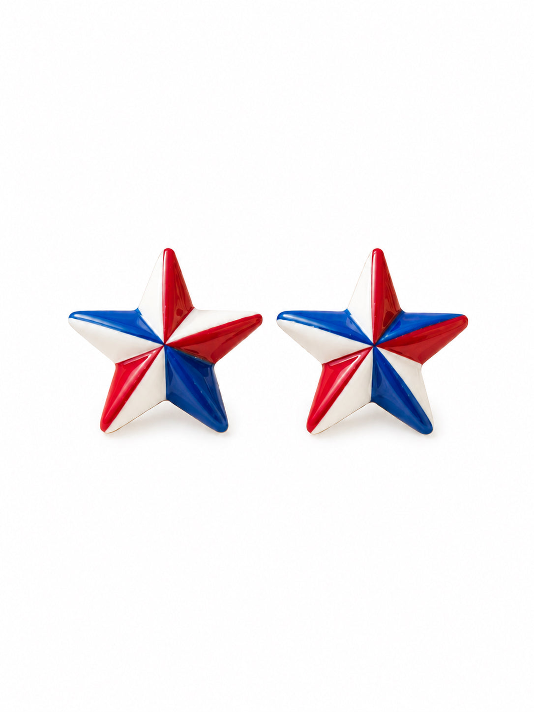 Patriotic Texas Star Stud Earrings