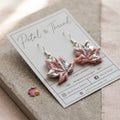 Blush Silver Leaf Earrings