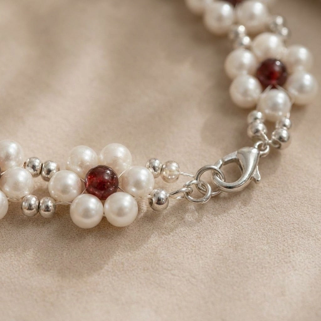 Amber Bloom Floral Bracelet