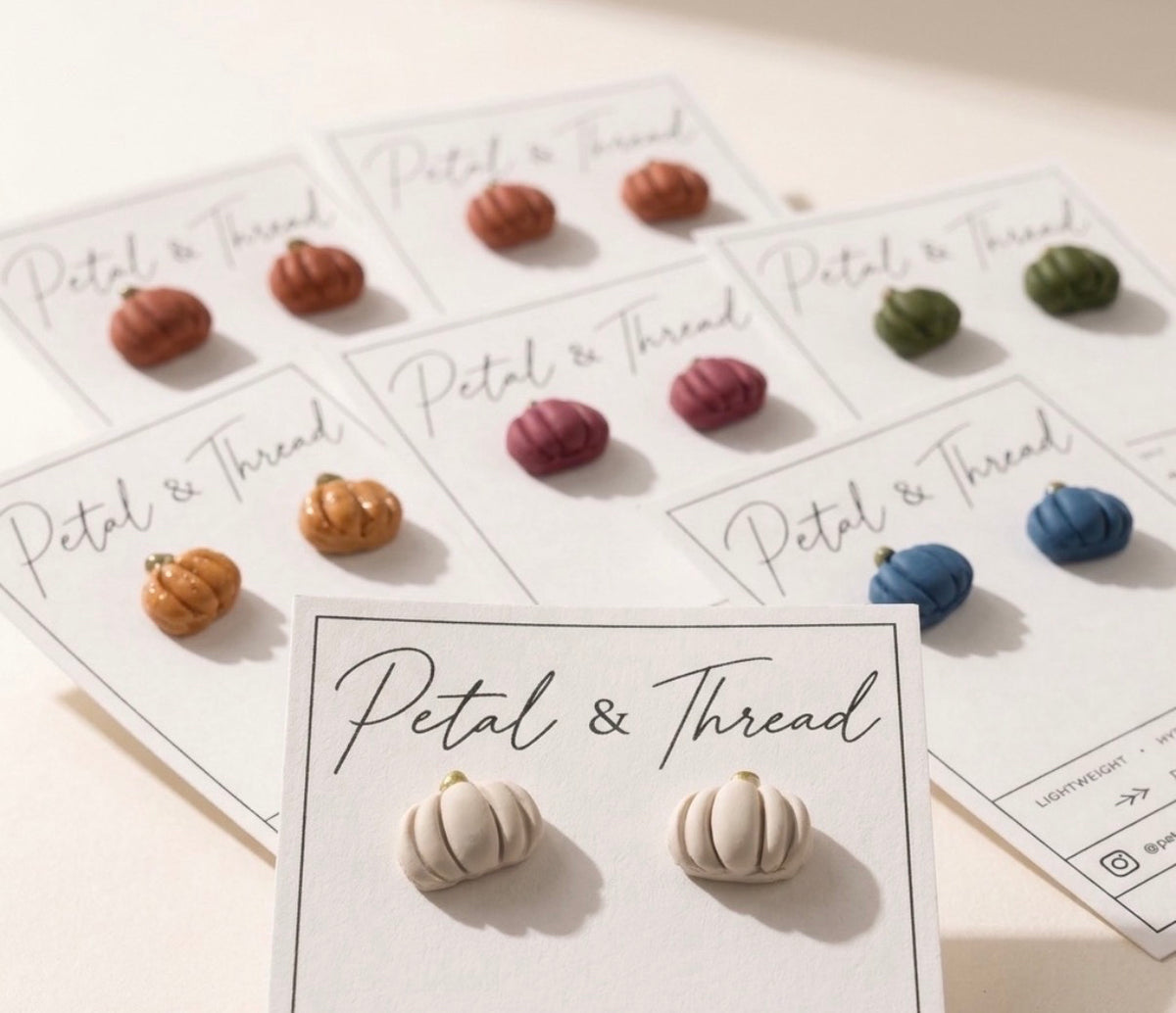Golden Harvest Pumpkin Stud Earrings