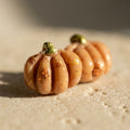 Golden Harvest Pumpkin Stud Earrings