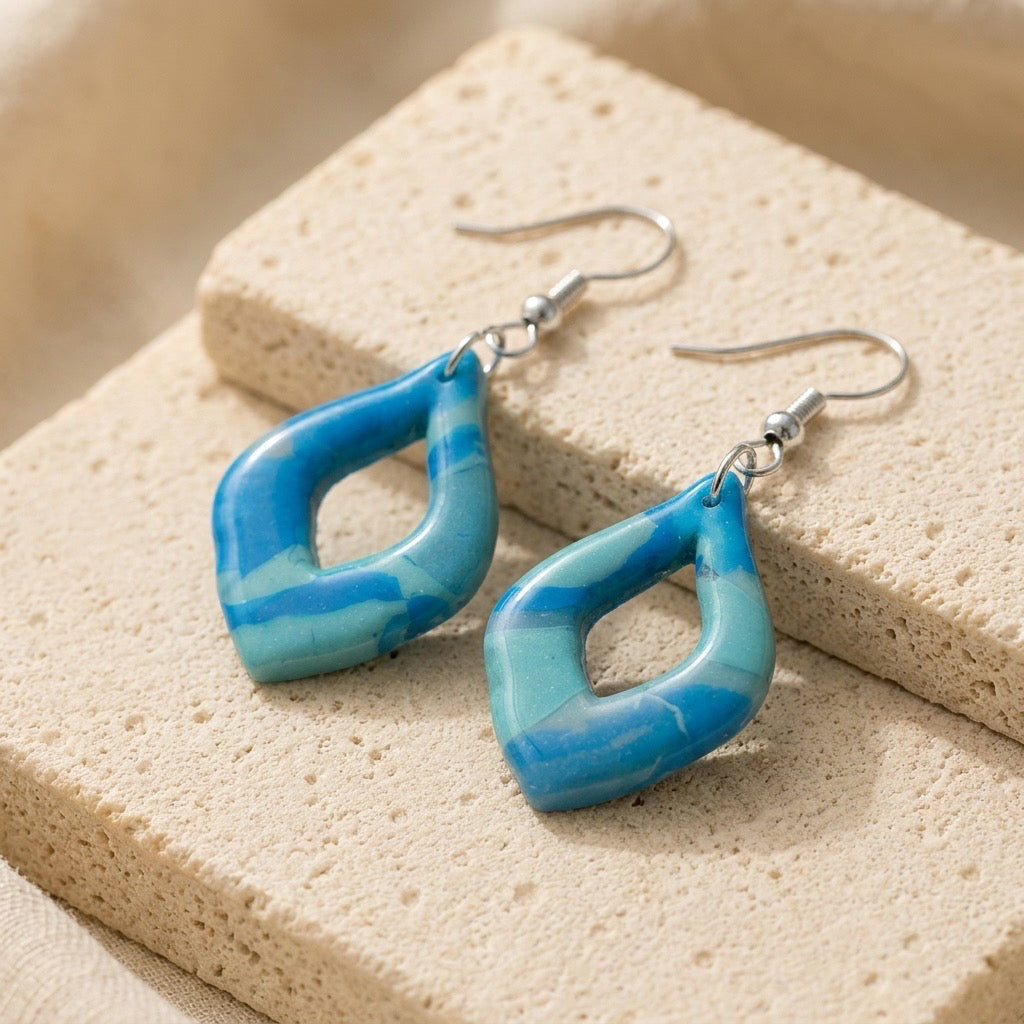 Ocean Current Diamond Dangles