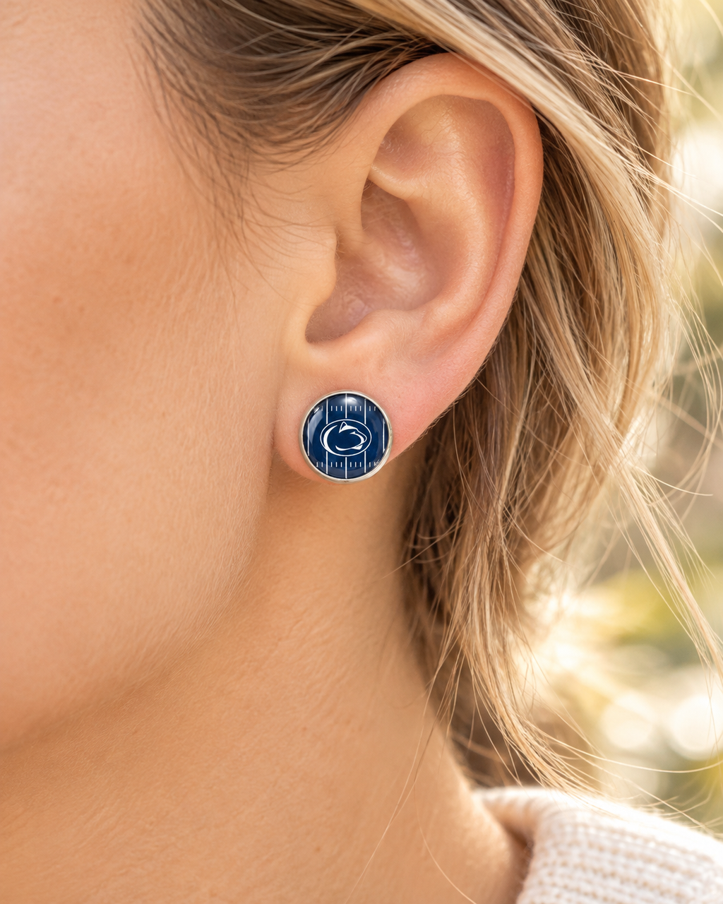 Penn State Nittany Lions Football Field Stud Earrings