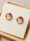 Blooper Mascot Braves inspired 12mm 18k gold plated studs