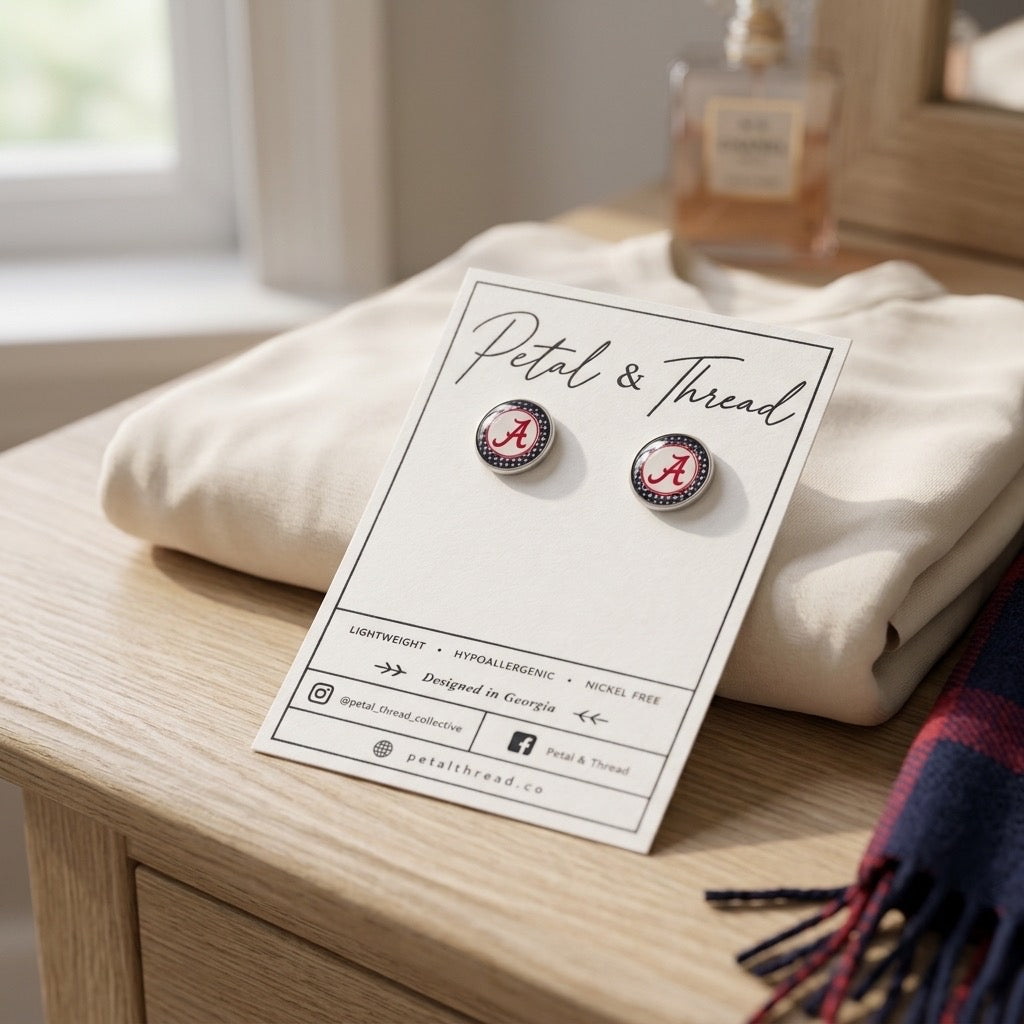 Alabama A Collegiate Stud Earrings