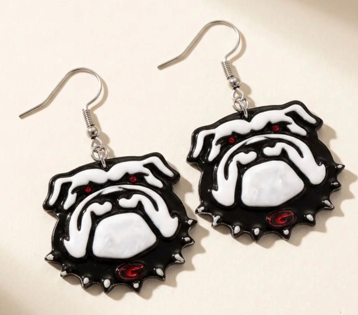 Bulldog Dangle Earrings | Lightweight Hypoallergenic Nickel Free